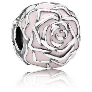 PANDORA Rose Garden Clip with Pink Enamel